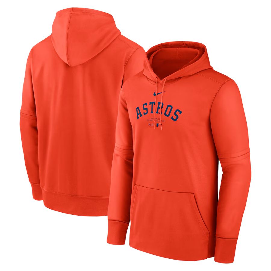 Men 2025 MLB Houston Astros Orange Nike hoodie style 2
